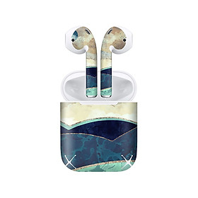 Mua Miếng dán skin chống bẩn cho tai nghe AirPods in hình giả sơn mài - GSM074 (bản không dây 1 và 2)