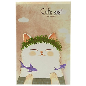 Sổ Trong Nhí 100-284 Cute Cate - Mẫu 2 - Mèo Và Cá