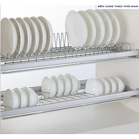 Giá bát đĩa cố định Tundo NVIPCT8117 inox 304 bộ 2 tầng Boss