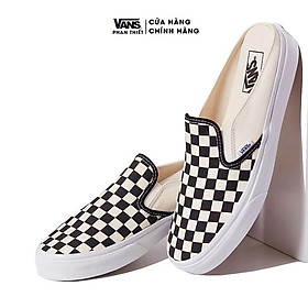 Giày Sneaker Vans Classic Slip On Mule 'Checkerboard Black - VN0004KTEO1