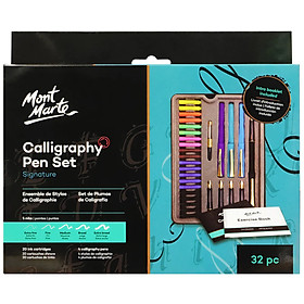 Bộ 32 Bút Viết Thư Pháp Mont Marte - Calligraphy Pen Set Signature 32pc - MMCA0003