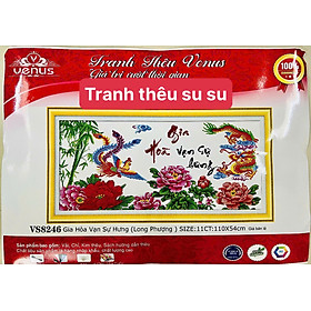 Mua Tranh thêu chữ thập Gia hoà vạn sự hưng vs8246  kích thước 110 x 54 cm