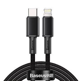 Dây cáp sạc nhanh 20w chuẩn PD type c usb c to lightning hiệu Baseus Data Cable cho iPhone / iPad trang bị chip sạc thông minh, tốc độ truyền tải dữ liệu tốc độ cao 480Mbps - Hàng nhập khẩu - Đen