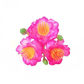 Bộ 20 chùm hoa đào hồng (1 chùm gồm 3 bông + 3 nụ) - Hàng Nhập Khẩu