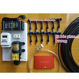 Mua bộ phun sương tưới lan cây cảnh 12 béc có hẹn giờ hoặc wifi