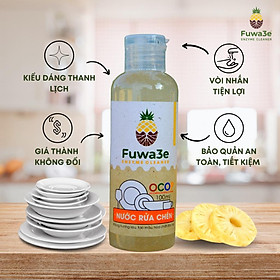 Nước Rửa Chén Hữu Cơ Fuwa3e Organic Enzyme Sinh Học 100ml An Toàn Cho Bé bảo Vệ Da Tay