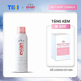 Xịt khoáng cấp ẩm và làm dịu da Evian Brumisateur 150ml