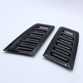 2 Pieces Car Engine Vent  Intake Hood Vents Bonnet Cover for ,Gloss Black