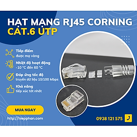 Mua Đầu bấm mạng RJ45 UTP CAT6 (100 cái) - Corning - Hàng nhập khẩu