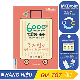 Ảnh bìa Sách - 6000 Câu Giao Tiếp Tiếng Hàn Theo Chủ Đề