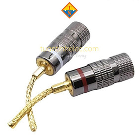 Mua Giắc mỏ chim mềm màu đen lõi đồng mềm mạ vàng (1 chiếc) # phụ kiện âm thanh