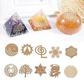 Bộ 10 Sticker Trang Trí Resin Orgonite Kích Thước 4cm - Trường Thịnh Sài Gòn