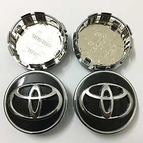 Logo chụp mâm, ốp lazang bánh xe ô tô Toyota đường kính 62mm - Nhựa ABS