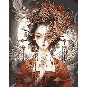 Mua Tranh tô màu theo số Tranh sơn dầu số hoá hình cổ xưa size 40*50cm kèm khung - 4
