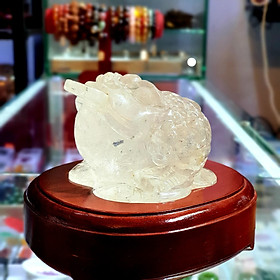 Mua Cóc 3 Chân ( Thềm Thừ ) Đá Thạch Anh trắng Thiên Nhiên DTB116