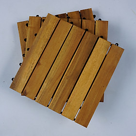 Combo 8 tấm ván sàn gỗ vỉ nhựa lót ban công hành lang sân vườn - Hàng Chính Hãng - Có nhiều loại nan để lựa chọn