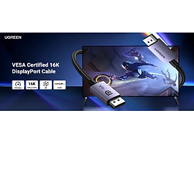 Mua Cáp chuyển đổi Displayport sang Displayport 2.1 dài 1M Ugreen 15383 DP118 - Hàng chính hãng