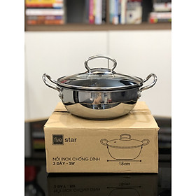 Nồi Kho Cá 3 Đáy Chống Dính 18cm Fivestar