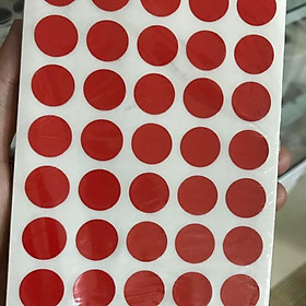 Combo 360 tờ sticker tròn đỏ đường kính 1.5cm