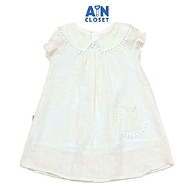 Đầm bé gái họa tiết Ren Vàng kem tơ - AICDBGZQGAUJ - AIN Closet