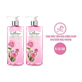 Combo 2 Sữa tắm chứa tinh dầu hoa hồng Enchanteur Naturelle Rose 510gr/Chai