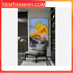 Mua Tranh in cao cấp | Tranh Sơn Dầu Núi Vàng Kim 05