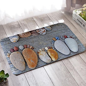 Mua Thảm chùi chân 3D đính đá hình đôi bàn chân
