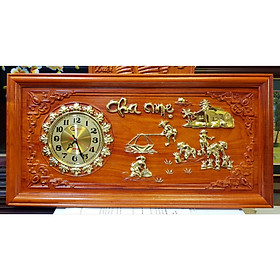 Mua TRANH GỖ HƯƠNG ĐỤC NỔI GIÁC VÀNG CHỮ-CHA MẸ-TG275