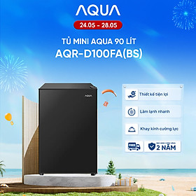 Tủ lạnh Aqua 90 lít AQR-D100FA(BS) - Freeship toàn quốc - Hàng chính hãng