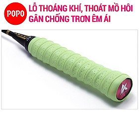 Quấn cán tennis, cầu lông Bộ 5 cái có gân chống trơn POPO chất liệu thoáng khí thoát mồ hôi