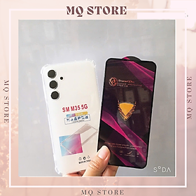 Ốp lưng và cường lực cho Samsung Galaxy M35 5G - Loại trong suốt chống sốc 4 góc ( hàng chính hãng)