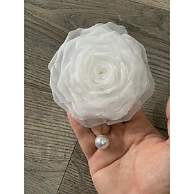 Hoa cài áo handmede hoa voan giá rẻ