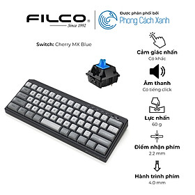 Bàn phím cơ Bluetooth Filco Minila-R Convertible - Hàng chính hãng - Matt Black