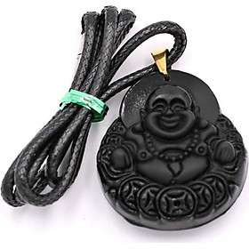 Vòng đeo cổ Mặt Phật Di lặc đá thạch anh - Dây chuyền đeo cổ đá phong thủy - Đem lại sức khỏe, hạnh phúc, bình an