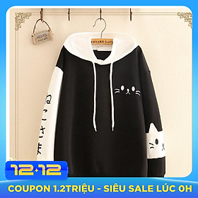 áo hoodie nỉ mèo xinh độc đáo