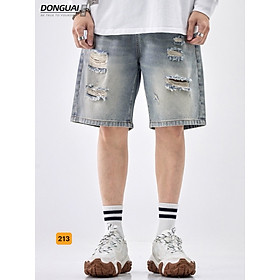 Quần Short Jean Nam co dãn kiểu dáng trẻ trung đơn giản Thương Hiệu Chandi, quần sọt mẫu mới xu hướng QSJN300