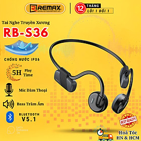 Mua Tai Nghe Bluetooth Thể Thao Remax RB-S36 Dẫn Truyền Âm Thanh Qua Xương Sọ  Không Gây Đau Tai   Chống Nước Tuyệt Đối   Đi Mưa và Đi Bơi Thoải Mái - Hàng Chính Hãng Remax Bảo Hành 12 Tháng Lỗi 1 Đổi 1