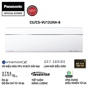 Hình ảnh [CHỈ GIAO TẠI HCM] Máy lạnh Panasonic CU/CS-VU12UKH-8 - Một chiều - Inverter sang trọng Sky series - Hàng chính hãng
