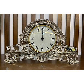Mua Đồng hồ pha lê cao cấp để bàn Bohemia (cao 16cm x ngang 27cm) - SX tại Séc