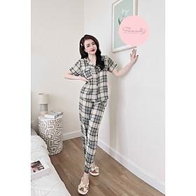 Đồ ngủ nữ pijama mặc nhà cao cấp, bộ quần áo ngủ TK1