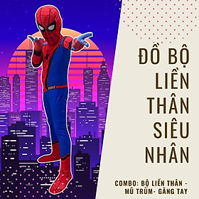 ĐỒ BỘ BÉ TRAI TAY DÀI HÌNH SIÊU NHÂN NHỆN SPIDERMAN TỪ 12-42KG BỘ ĐỒ SIÊU NHÂN LIỀN THÂN