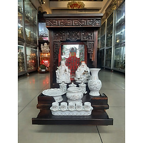 Mua Bàn Thờ Thần Tài Ông Địa đẹp gỗ Muồng ngang 48 cao 81 Combo
