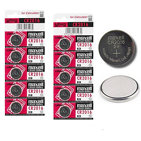 Mua Combo 10 viên Pin Maxell CR2016 lithium 3v dùng cho remote  khóa điện tử  điều khiển  đồng hồ  cân điện tử ...