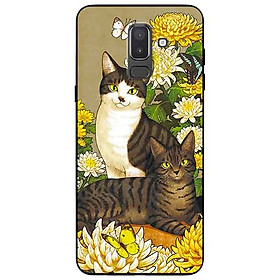Ốp lưng in cho Samsung J8 2018 Mẫu Hai Chú Mèo