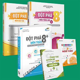 Sách - Combo Khối D1 Đột phá 8+(2020) Tiếng anh tập 2 + Ngữ văn +Toán tập 2(Hình học) + Ôn luyện Ngữ Văn + CC thần tốc luyện đề Ngữ Văn tập 2