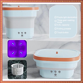Máy giặt mini xếp gọn với chức năng sấy Khô Turbo tia UV kháng khuẩn 4.5L