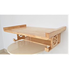 Mua Kệ Thờ Treo Tường Gỗ Cao Su 2 Tầng Dày Dặn Ngang 88cm - Gỗ Song Bản