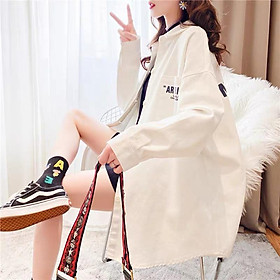 Áo khoác kaki nữ form rộng cá tính phong cách hàn