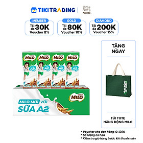 Thùng 48 Hộp Sữa Nestlé MILO A2 MỚI  (180ml / Hộp)