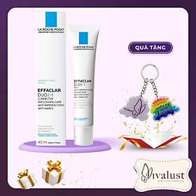 Kem Dưỡng Giảm Mụn, Ngừa Thâm, Thông Thoáng Lỗ Chân Lông La Roche-Posay Effaclar Duo+ (40ml) + Tặng 1 Móc Khóa Nhựa 2 Mặt